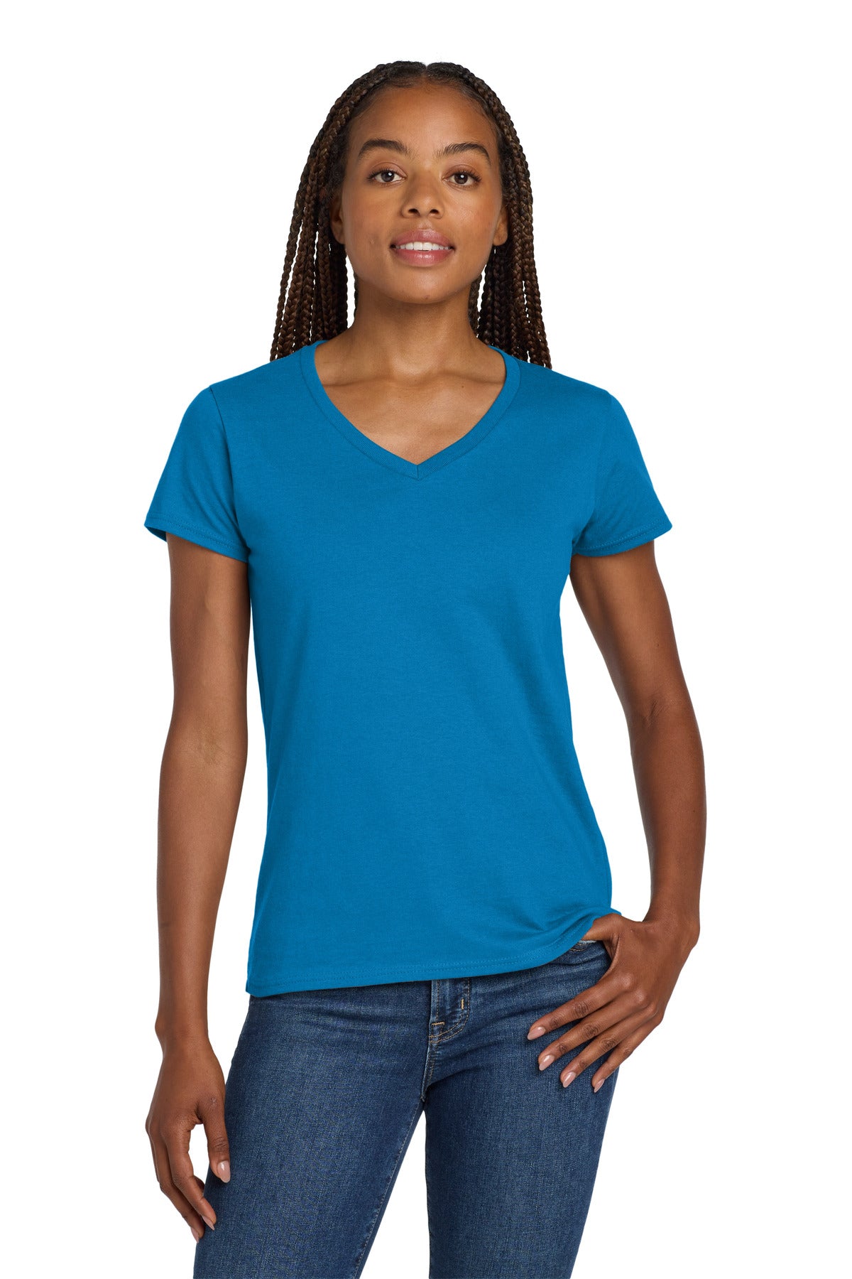 Gildan? Women's Heavy Cotton? 100% Cotton V-Neck T-Shir
