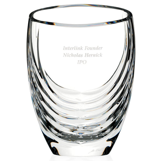 MARIO CIONI Siena Clear Crystal Vase-35640