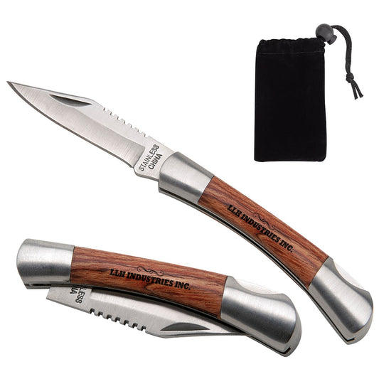 Good Value Small Rosewood Pocket Knife  Silver-65080