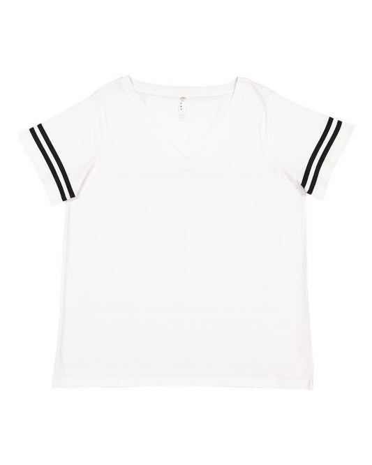 LAT Curvy Collection Women's Vintage Football T-Shirt - 3837