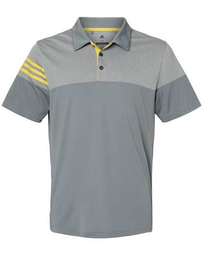 Adidas Heathered 3-Stripes Colorblocked Polo - A213