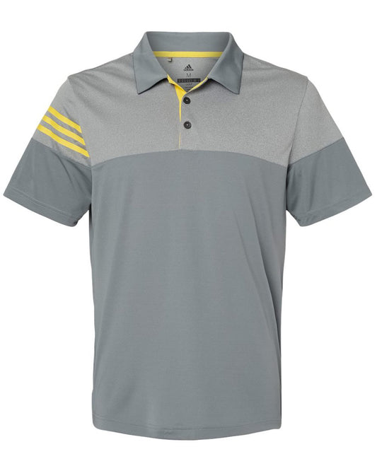 Adidas Heathered 3-Stripes Colorblocked Polo - A213