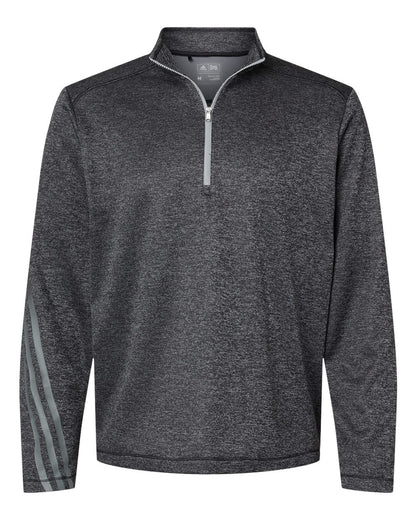 Adidas Brushed Terry Heathered Quarter-Zip Pullover - A284