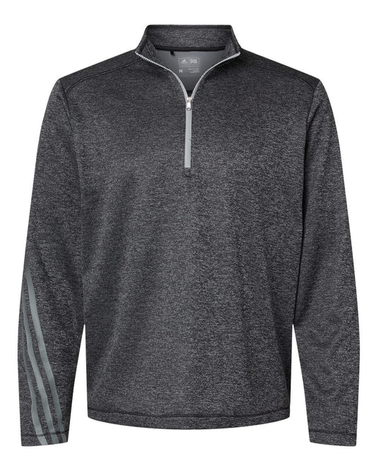 Adidas Brushed Terry Heathered Quarter-Zip Pullover - A284