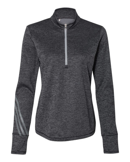 Adidas Women's Brushed Terry Heathered Quarter-Zip Pullover - A285