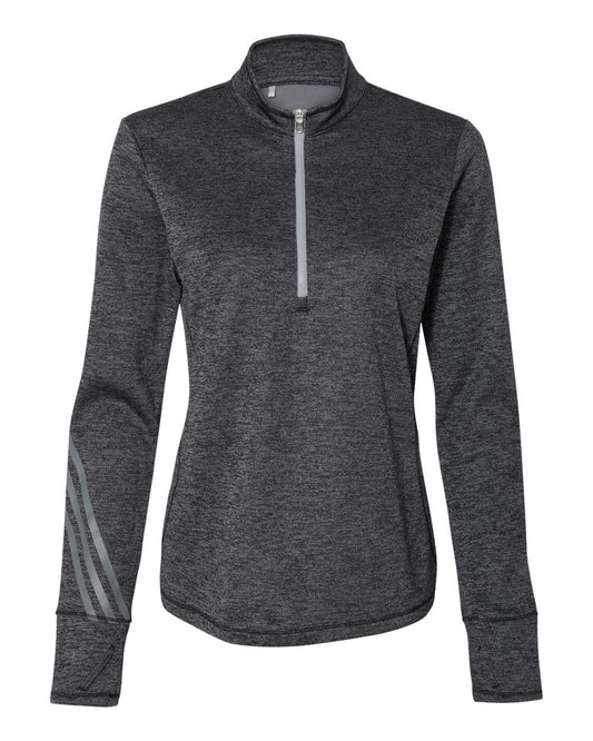 Adidas Women's Brushed Terry Heathered Quarter-Zip Pullover - A285