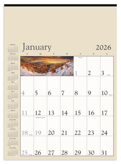 Triumph Calendars Decorator Memo Tan Calendar-6106