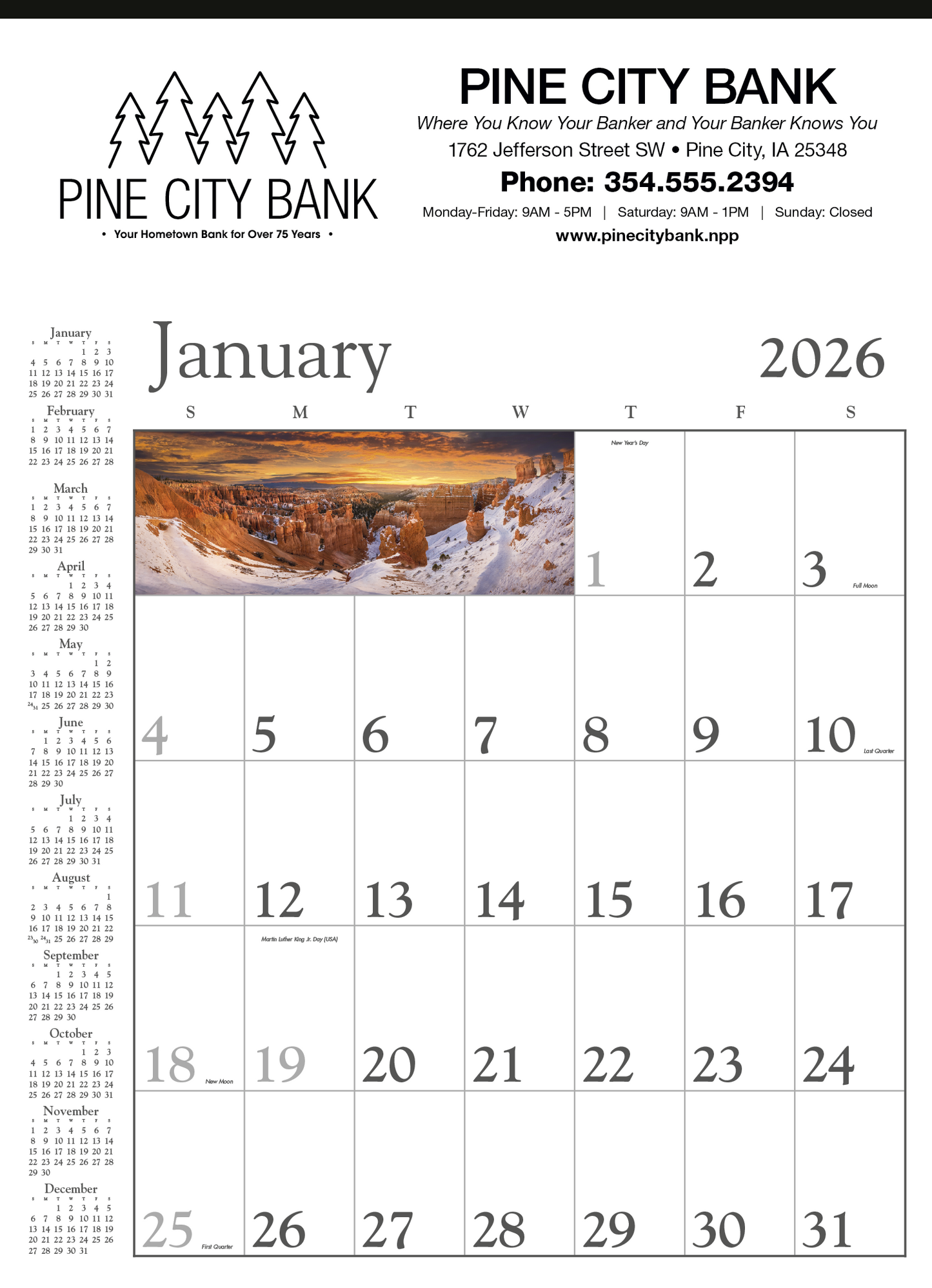Triumph Calendars Decorator Memo White Calendar-6107