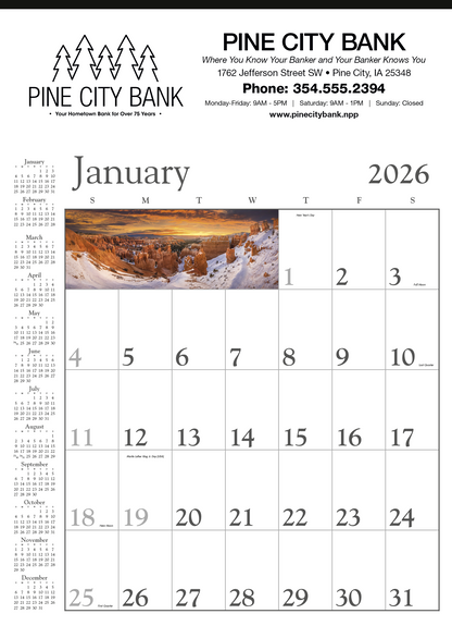 Triumph Calendars Decorator Memo White Calendar-6107