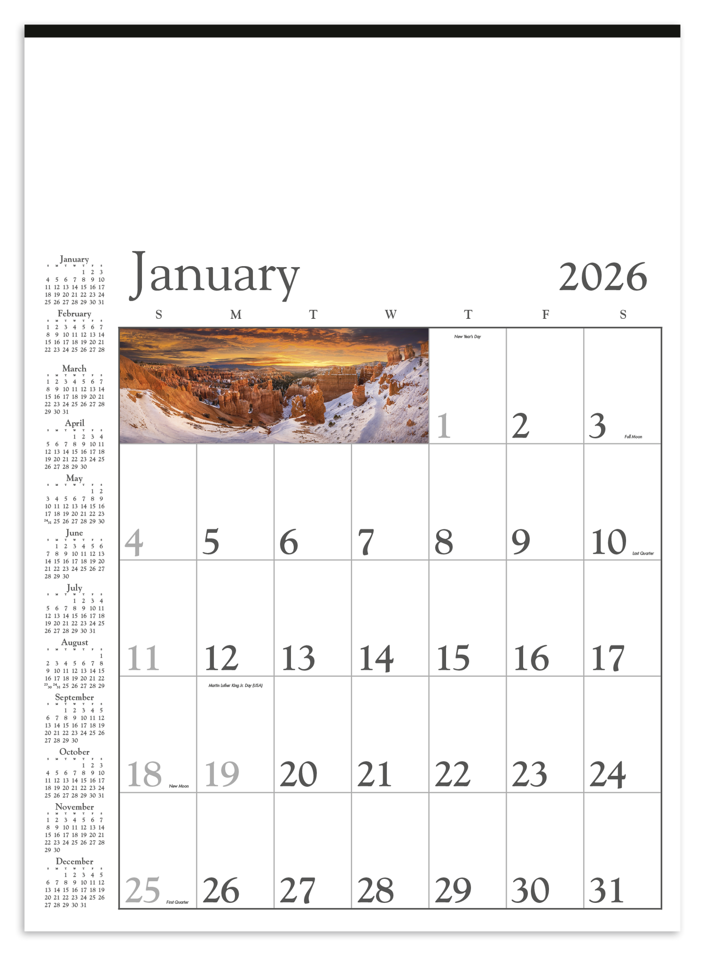 Triumph Calendars Decorator Memo White Calendar-6107