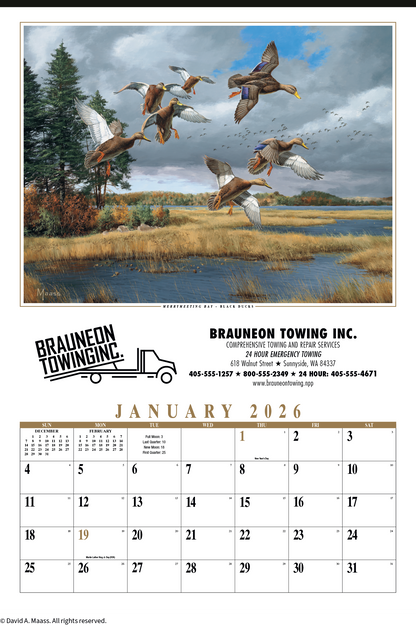 HotLine Products Maass Wildfowl Executive Calendar-614