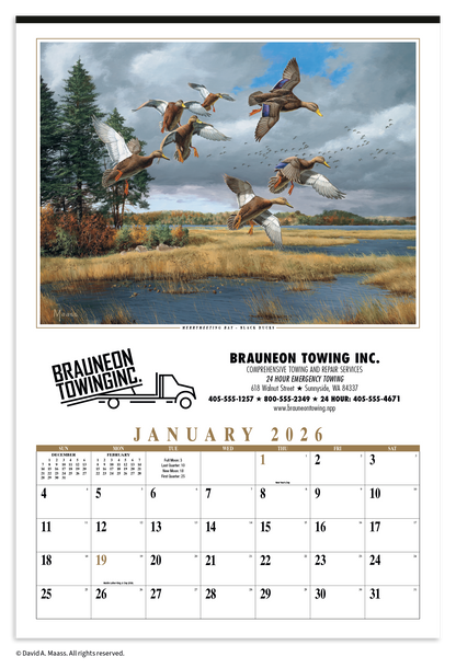 HotLine Products Maass Wildfowl Executive Calendar-614