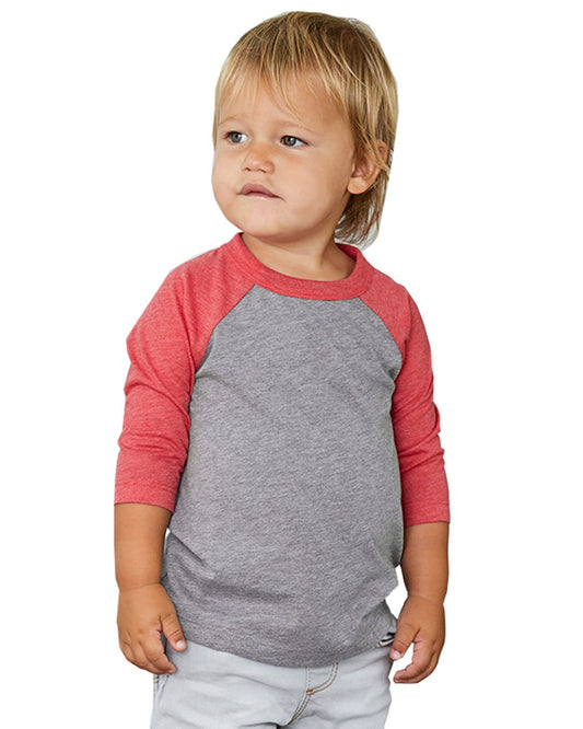 BELLA + CANVAS Toddler Three-Quarter Sleeve Baseball Tee - 3200T
