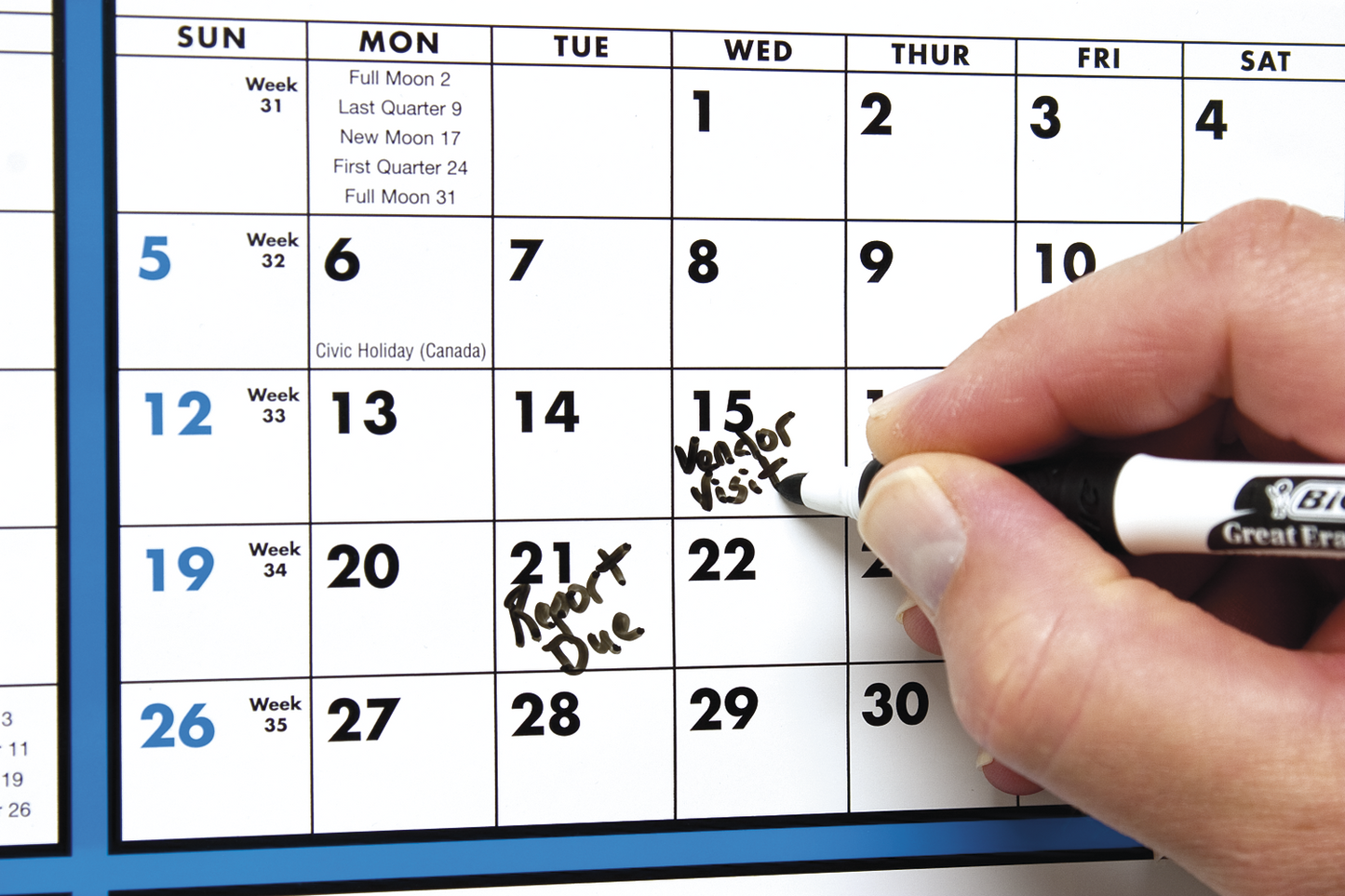 Triumph Calendars SpanAYear Laminated with Marker Calendar-6200