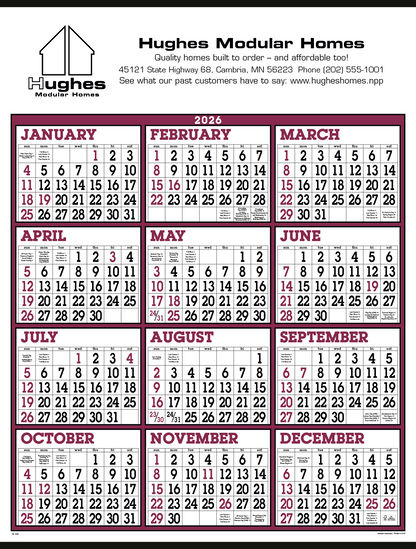 Triumph Calendars Big Numbers SpanAYear Calendar-6202