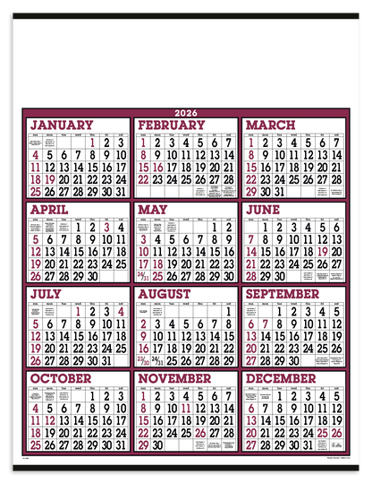 Triumph Calendars Big Numbers SpanAYear Calendar-6202