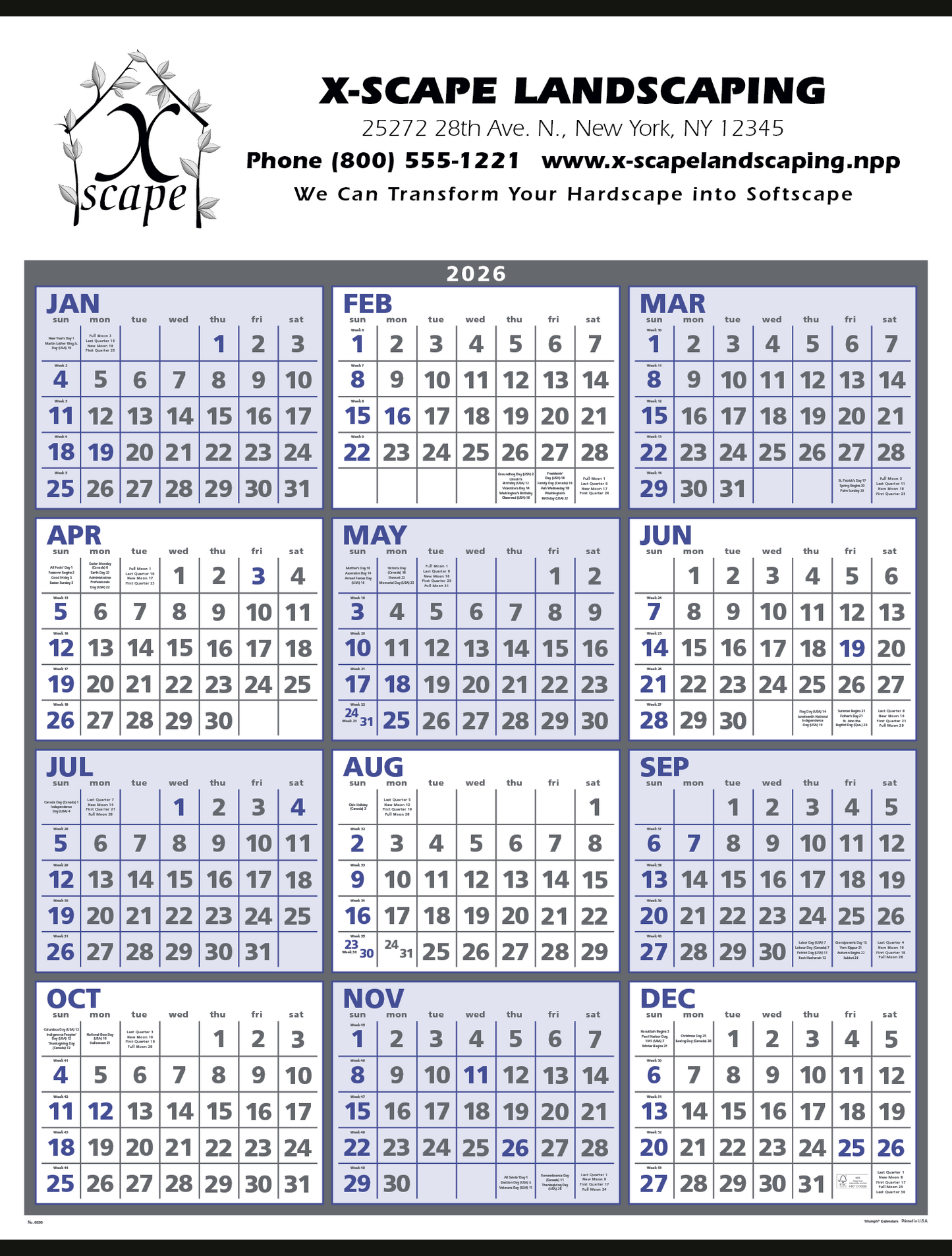 Triumph Calendars SpanAYear Calendar-6206