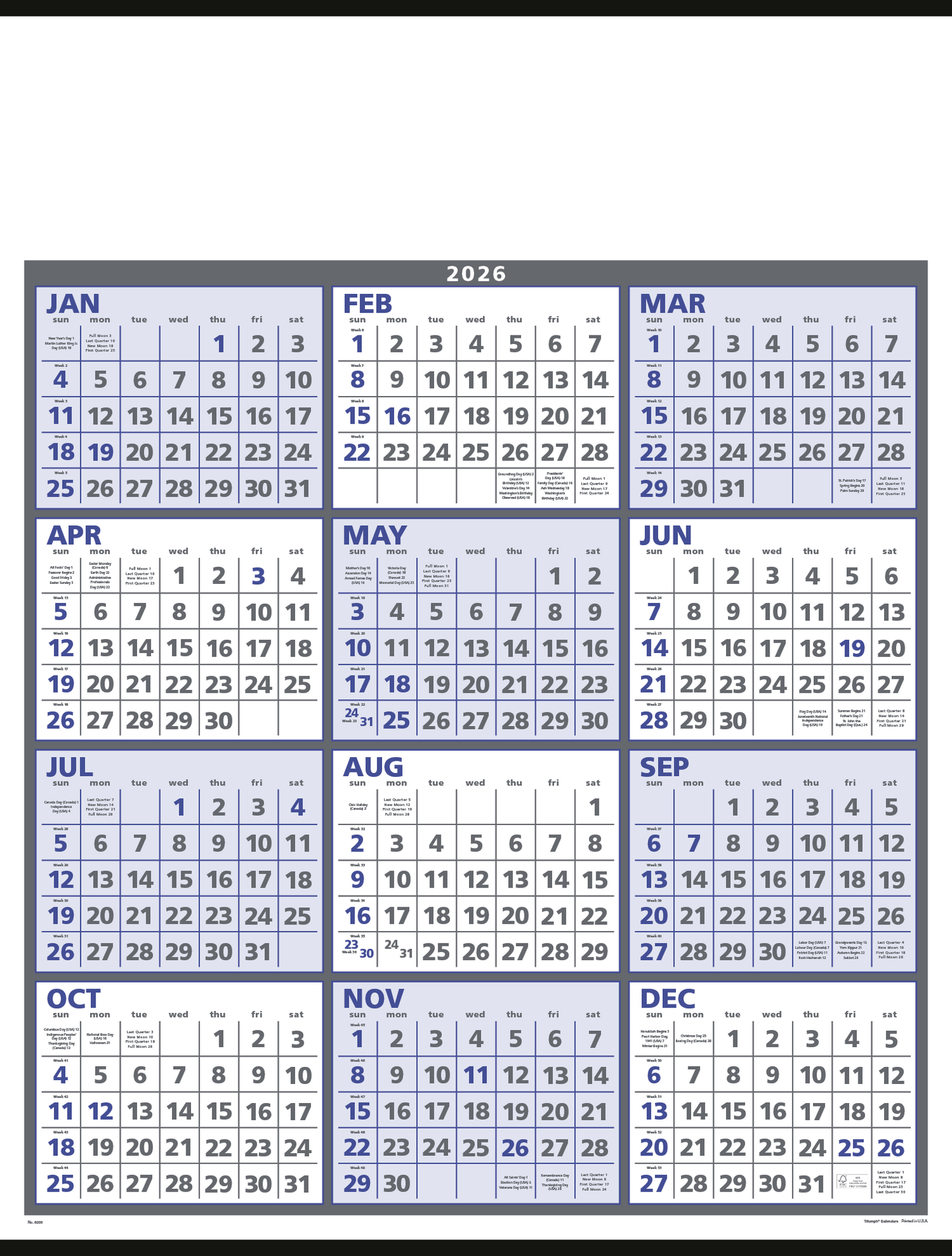 Triumph Calendars SpanAYear Calendar-6206