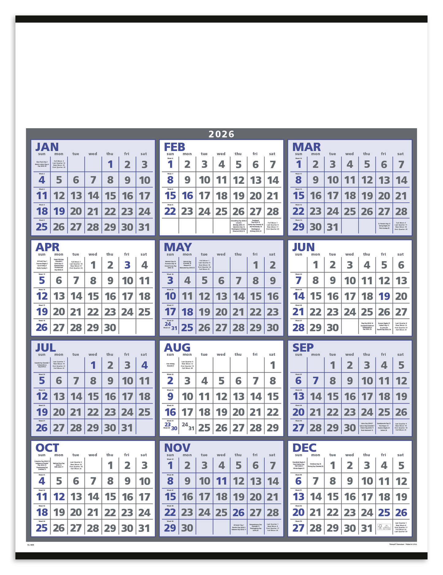 Triumph Calendars SpanAYear Calendar-6206