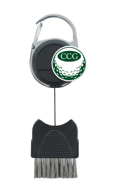 Good Value Golf Club Brush with Ball Marker-62335