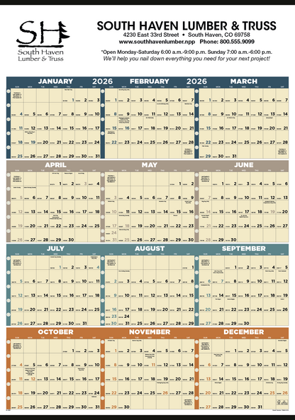 Triumph Calendars Time Management SpanAYear NonLaminated Calendar-6251