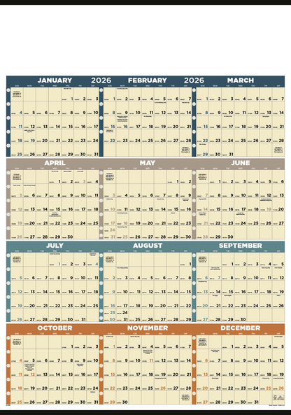 Triumph Calendars Time Management SpanAYear NonLaminated Calendar-6251