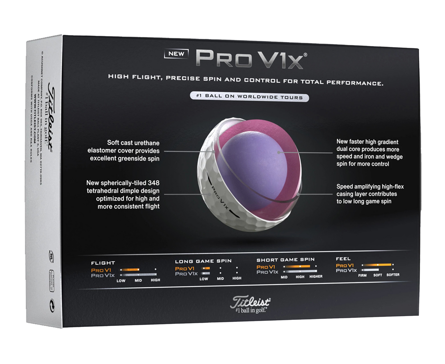 Titleist Pro V1x Golf Ball Half Dozen Std Serv-62532