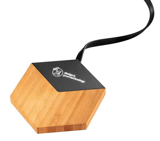 SCX Innovative Design Bamboo 10W Hexa Wireless Charger-32493