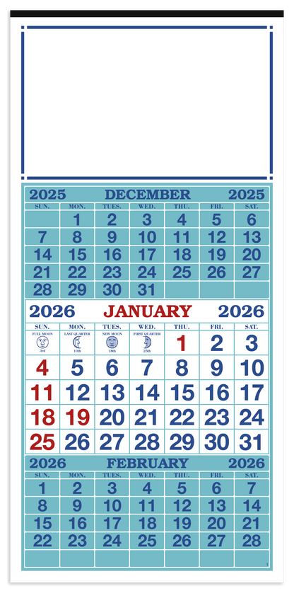 Skinner  Kennedy 3Month Display 12Sheet Calendar-63-E