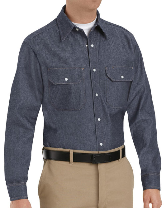 Red Kap Deluxe Denim Long Sleeve Shirt - Tall Sizes - SD78T