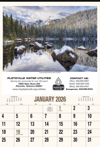HotLine Products Scenic America ExecutiveWhite Ad Calendar-636