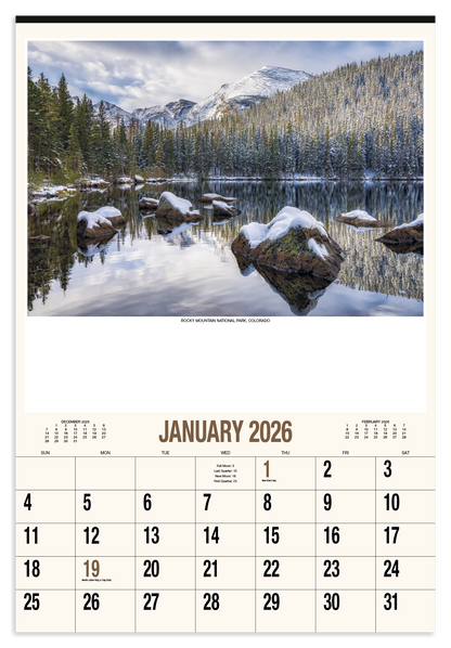 HotLine Products Scenic America ExecutiveWhite Ad Calendar-636