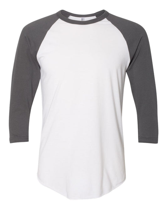 American Apparel 50/50 Raglan Three-Quarter Sleeve Tee - BB453W