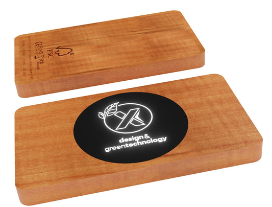 SCX Innovative Design Bamboo Wireless Power Bank 10000 mAh-32511