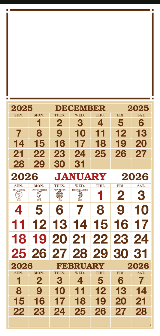 Skinner  Kennedy 3Month Display 12Sheet Calendar-64-E