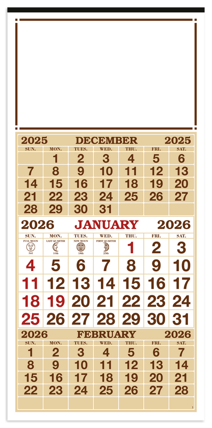 Skinner  Kennedy 3Month Display 12Sheet Calendar-64-E