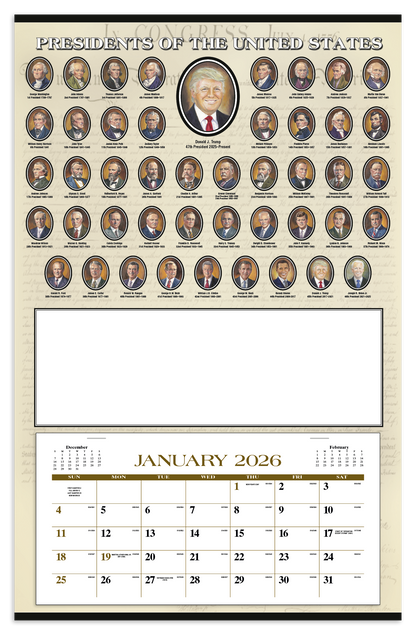 Triumph Calendars Presidents Hanger 12Month Calendar-6403