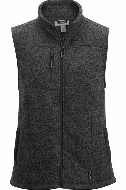 Womens Sweater Knit Fleece Vest - 6463