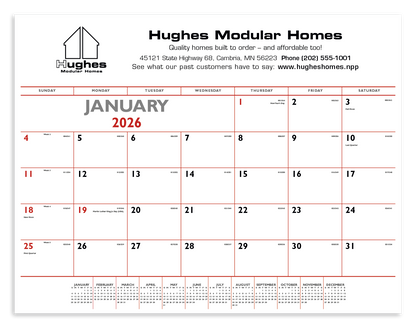 Triumph Calendars Red  Black Desk Pad-6500