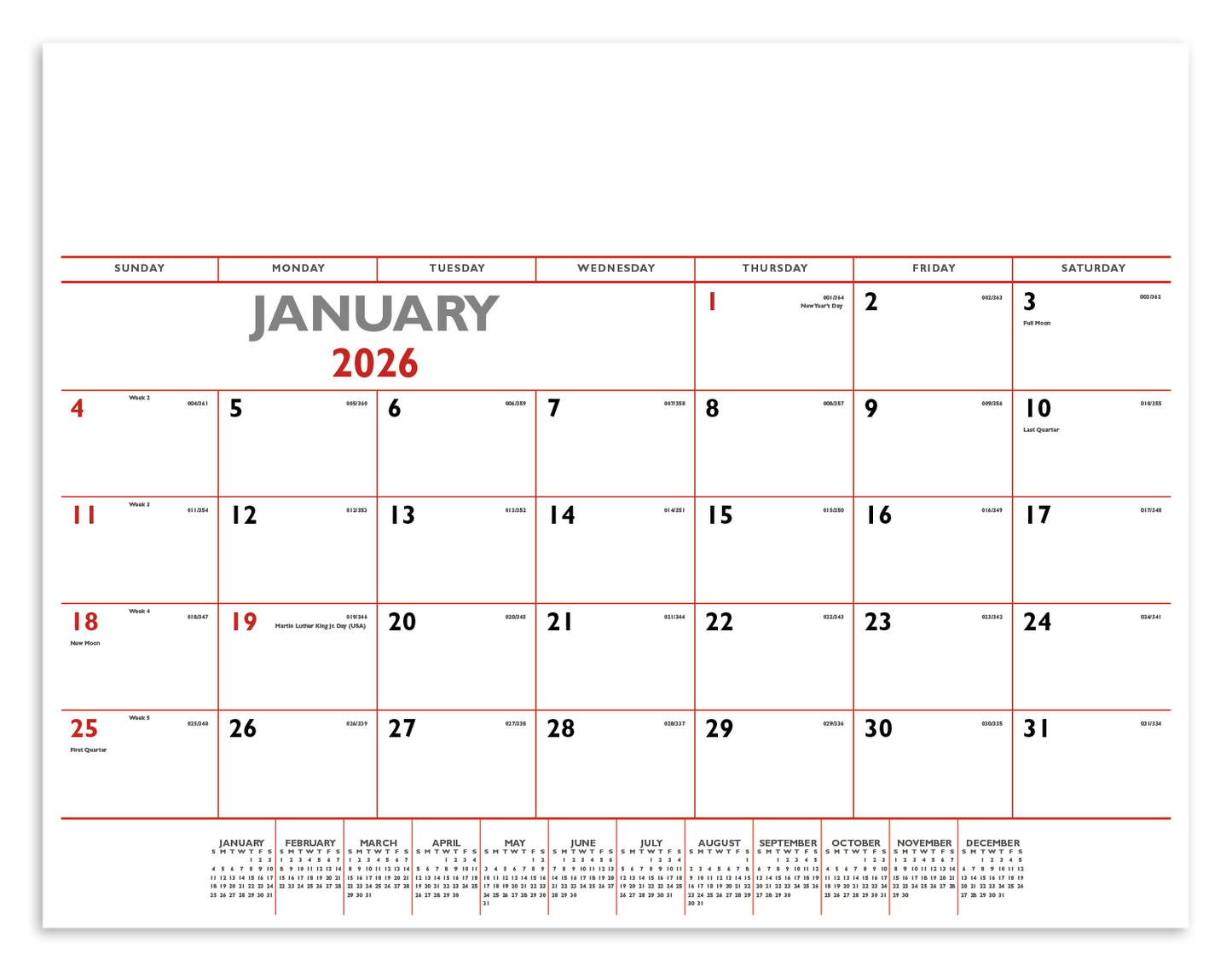 Triumph Calendars Red  Black Desk Pad-6500