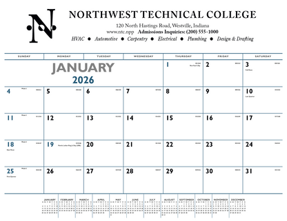 Triumph Calendars Blue  Black Desk Pad-6503