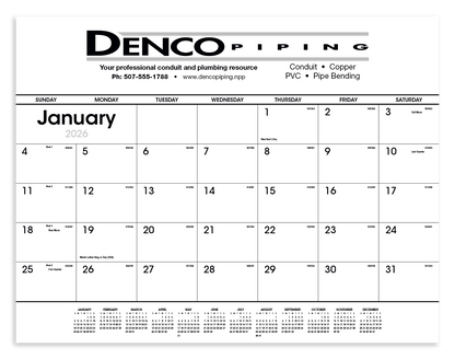 Triumph Calendars Black  White Desk Pad-6505