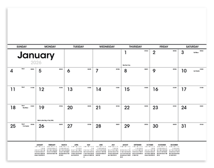 Triumph Calendars Black  White Desk Pad-6505
