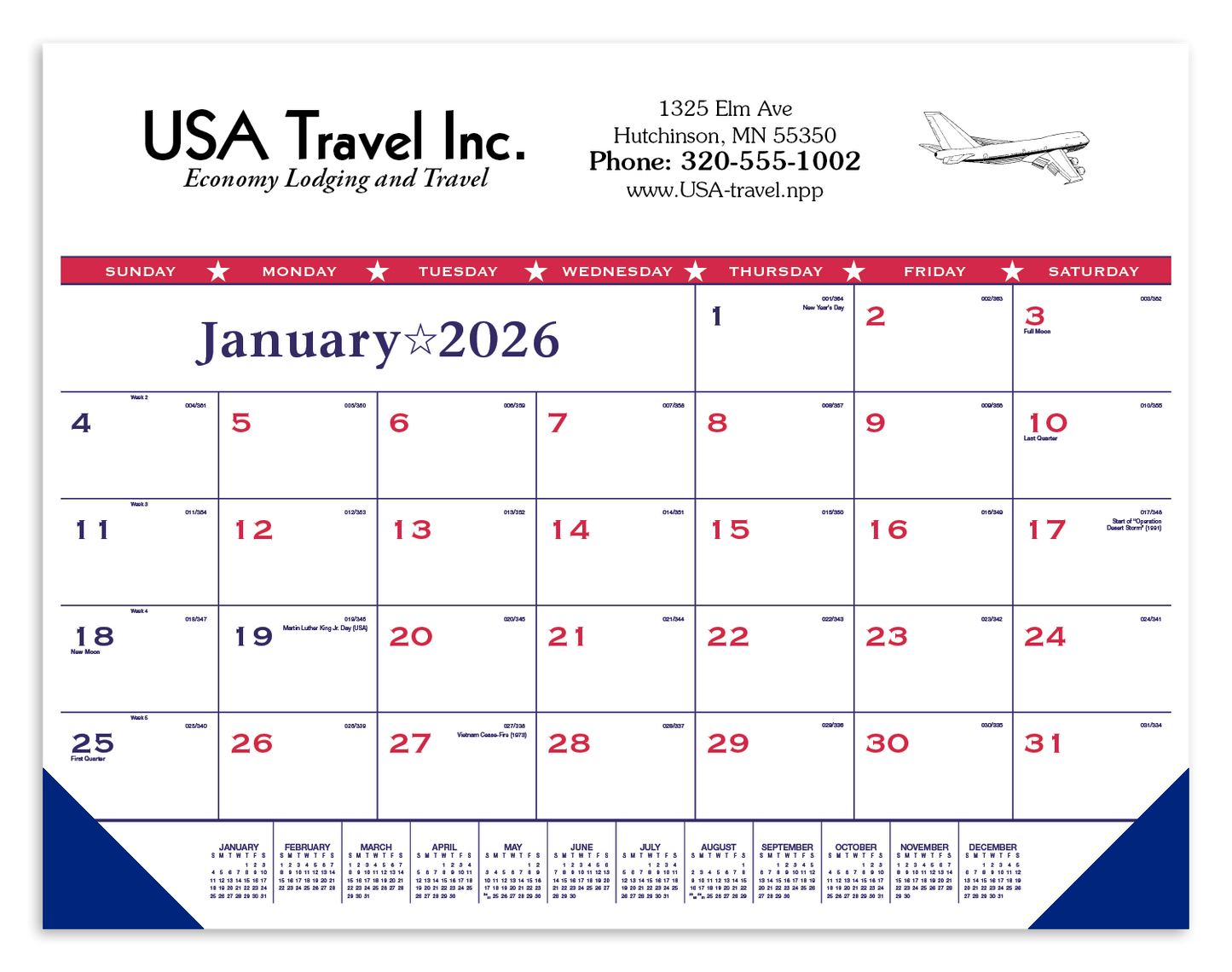 Triumph Calendars Patriotic Desk Pad with Vinyl Corners-6512