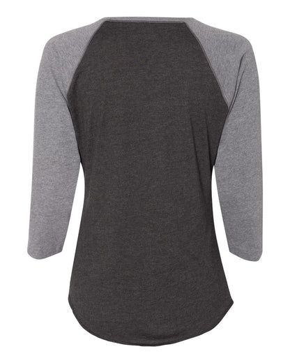LAT Women's Baseball Fine Jersey Three-Quarter Sleeve Tee - 3530