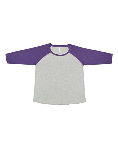 Women's Curvy Collection Baseball Three-Quarter Sleeve Tee
