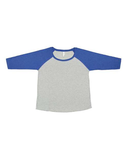 Women's Curvy Collection Baseball Three-Quarter Sleeve Tee