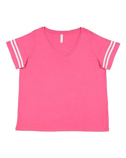 Women's Curvy Collection Vintage Football T-Shirt