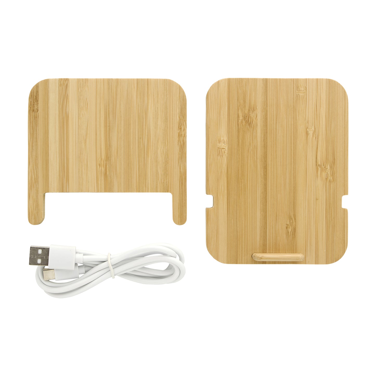 Bamboo 10W Wireless Charger with Phone Holder-CTEK064