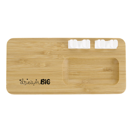 Bamboo 10W Wireless Charging Pad with Cable Organizer-CTEK065